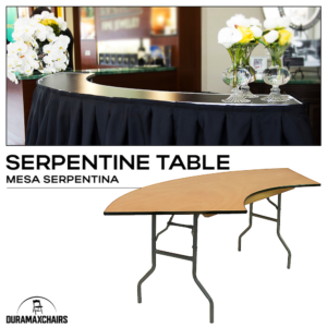 Wood Serpentine Table