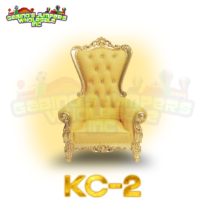 KC-02 – Yellow/Gold Kid’s Throne Chair