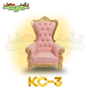 KC-03 – Pink/Gold Kid’s Throne Chair