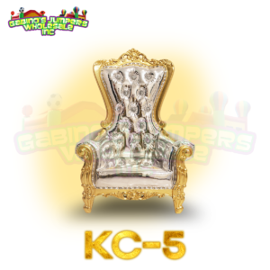 KC-05 – Reflective/Gold Kid’s Throne Chair