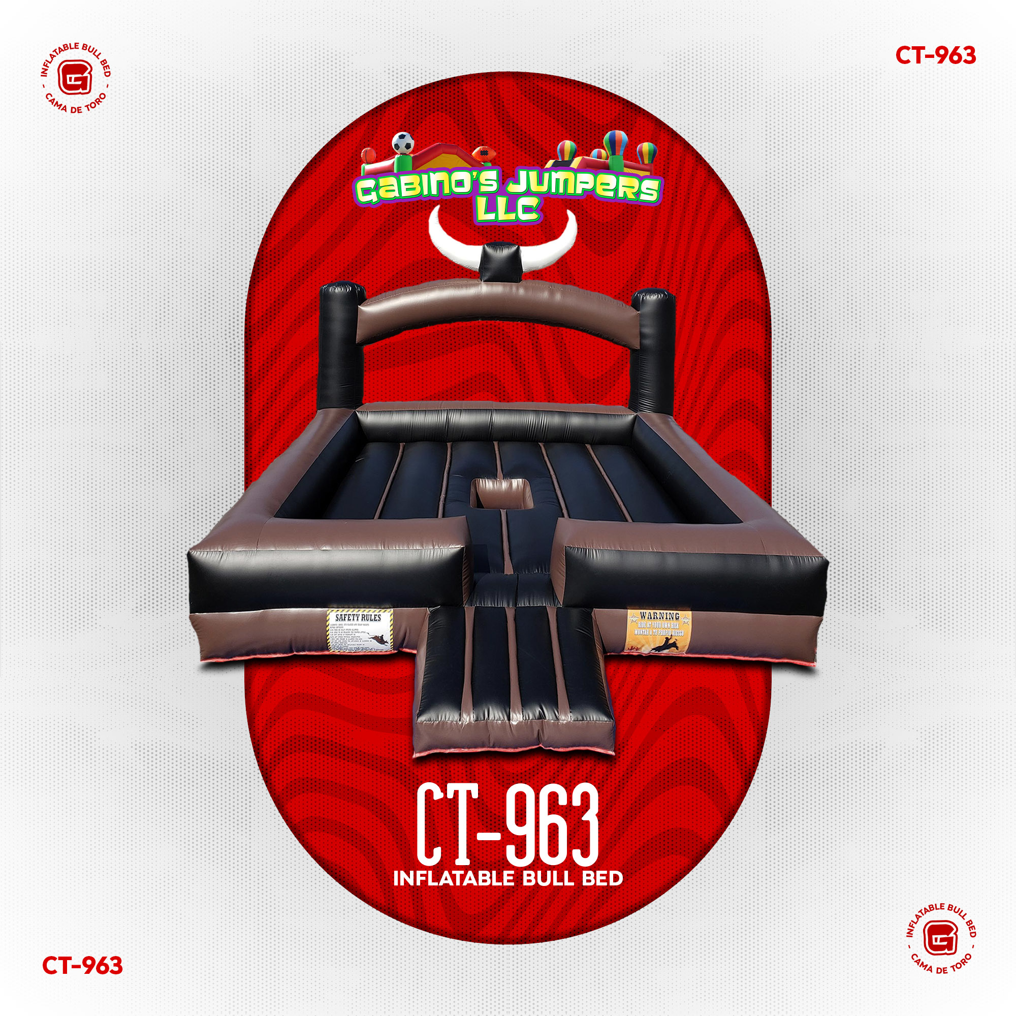 Mechanical Bull Inflatable Bed 963