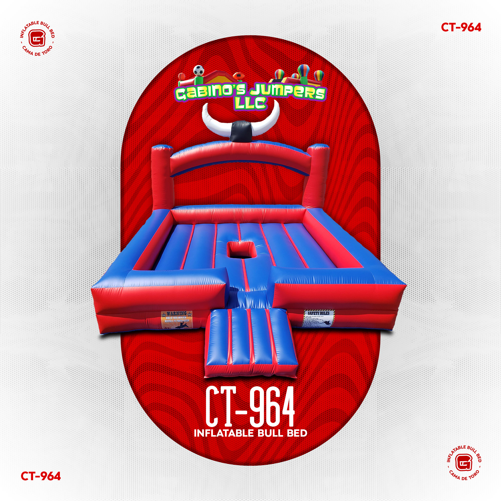 Mechanical Bull Inflatable Bed 964