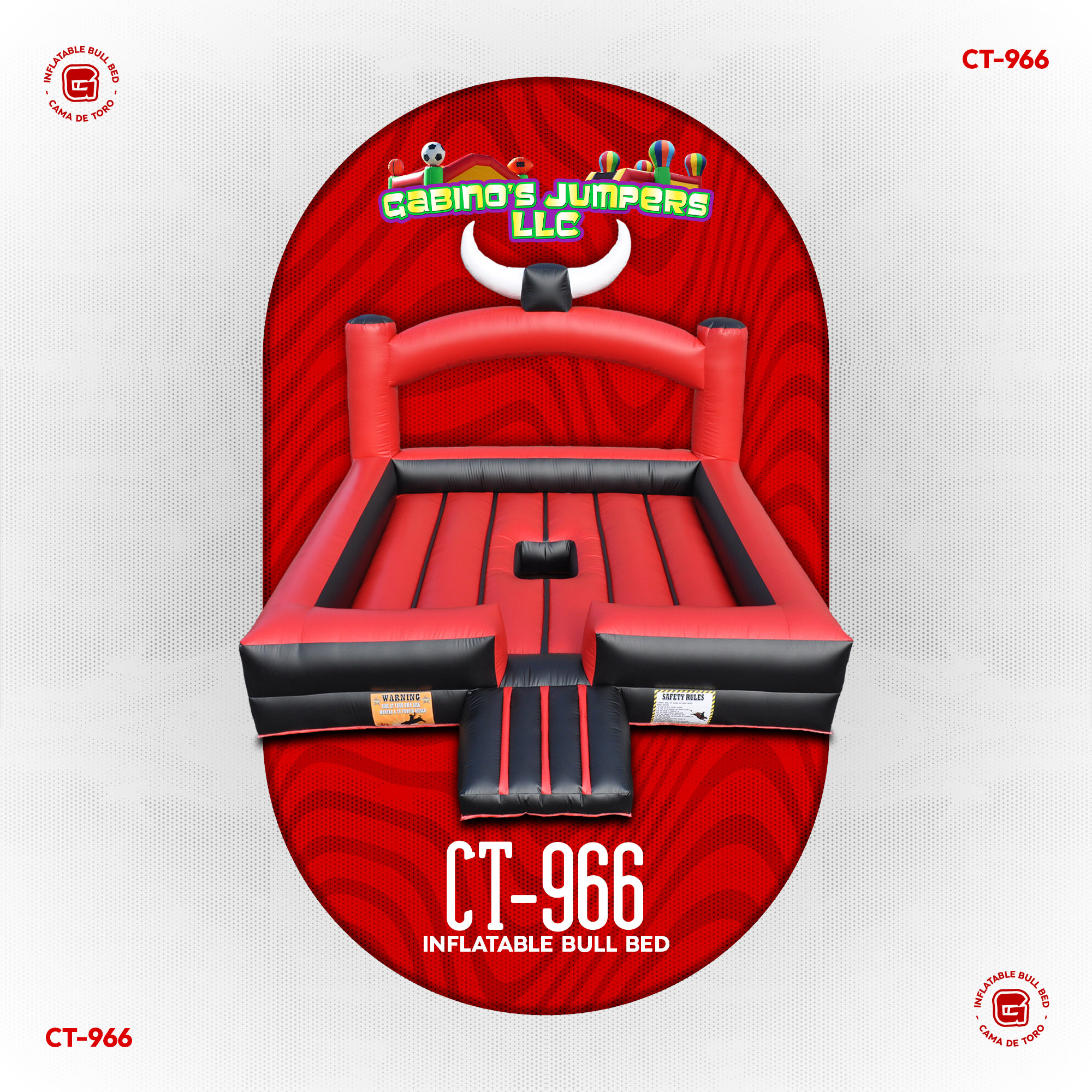 Mechanical Bull Inflatable Bed 966
