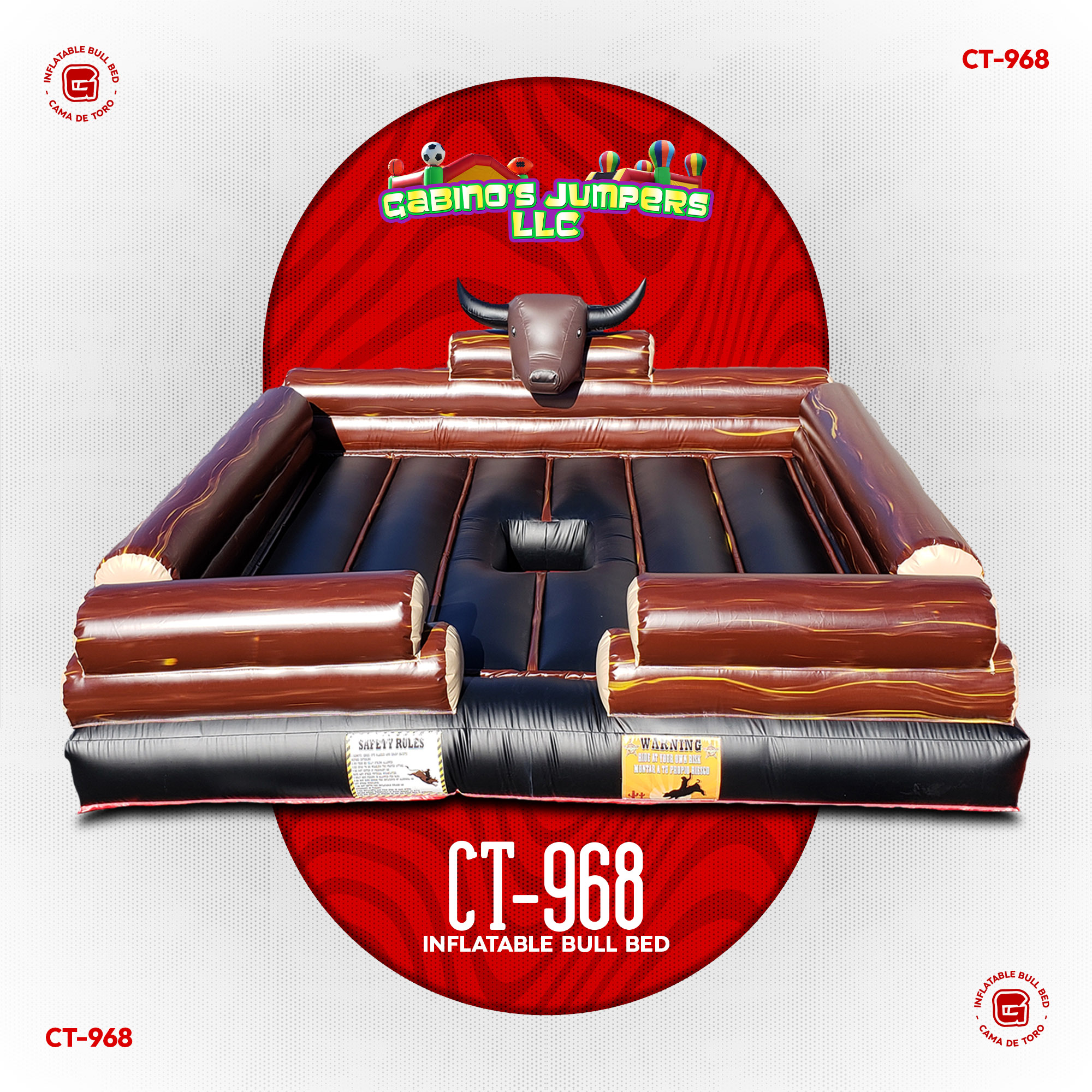 Mechanical Bull Inflatable Bed 968