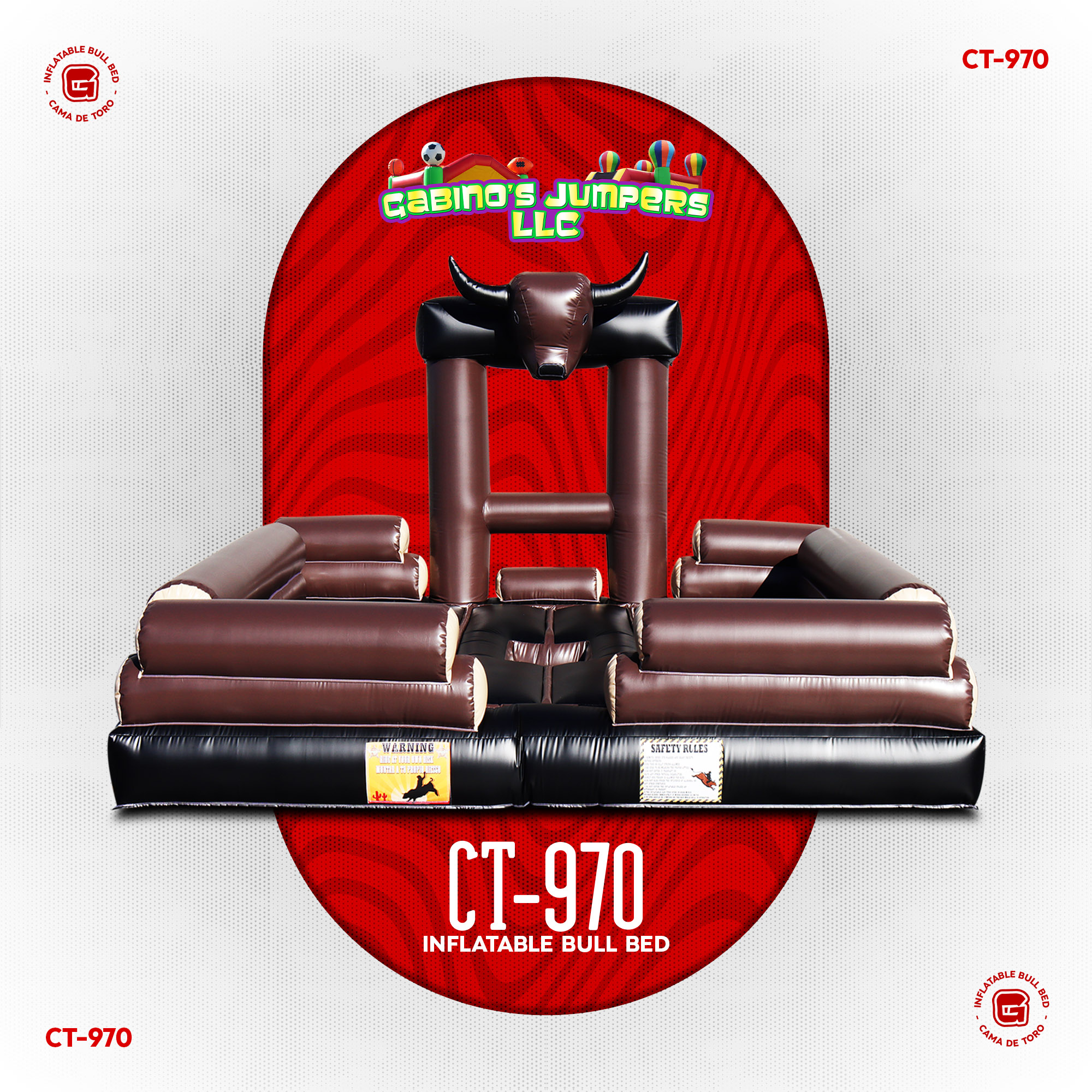 Mechanical Bull Inflatable Bed 970