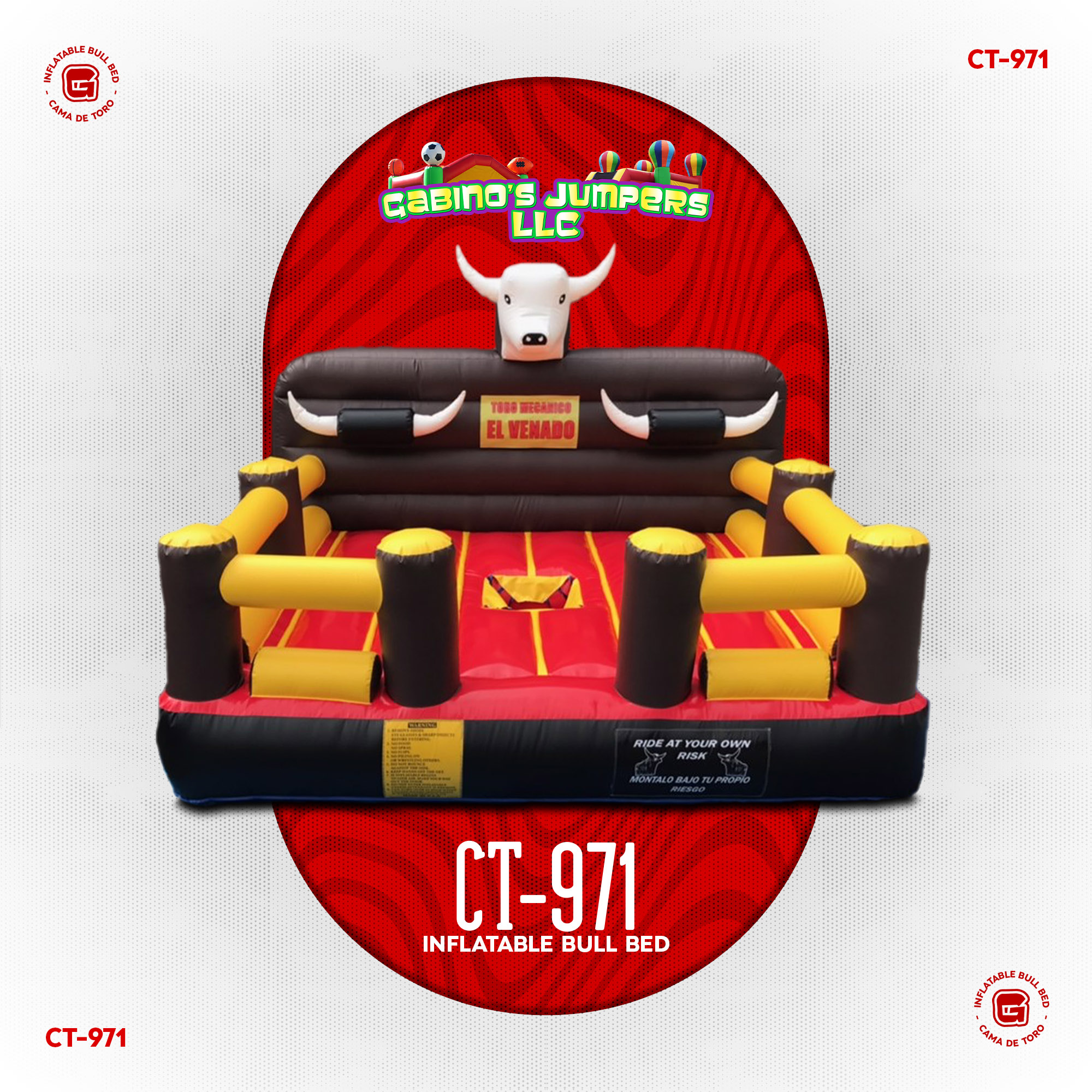 Mechanical Bull Inflatable Bed 971