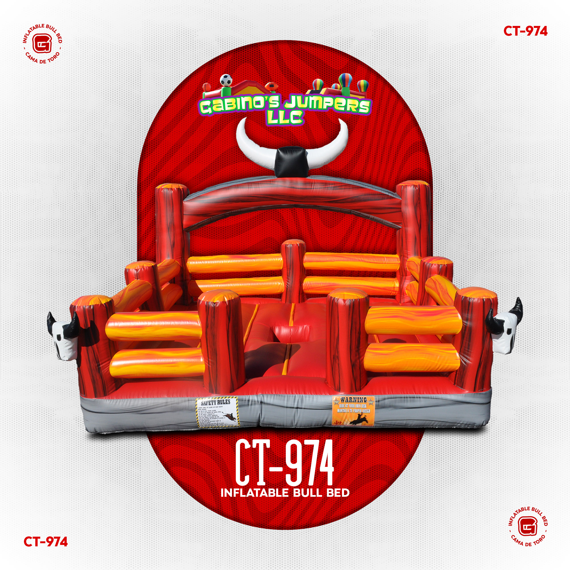 Mechanical Bull Inflatable Bed 974