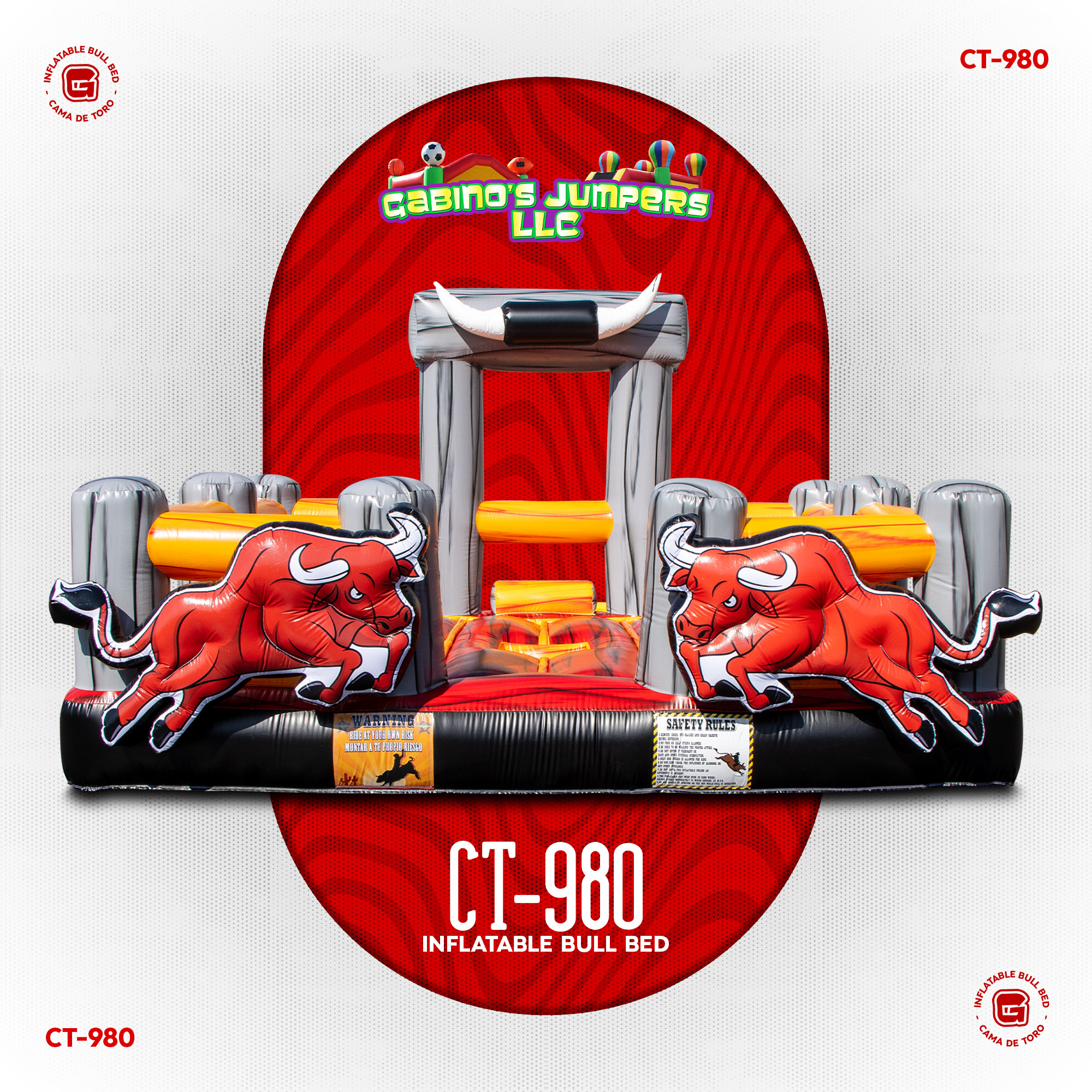 Mechanical Bull Inflatable Bed 980